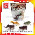 Cheapest 4 pcs plastic pvc wild animal models toy